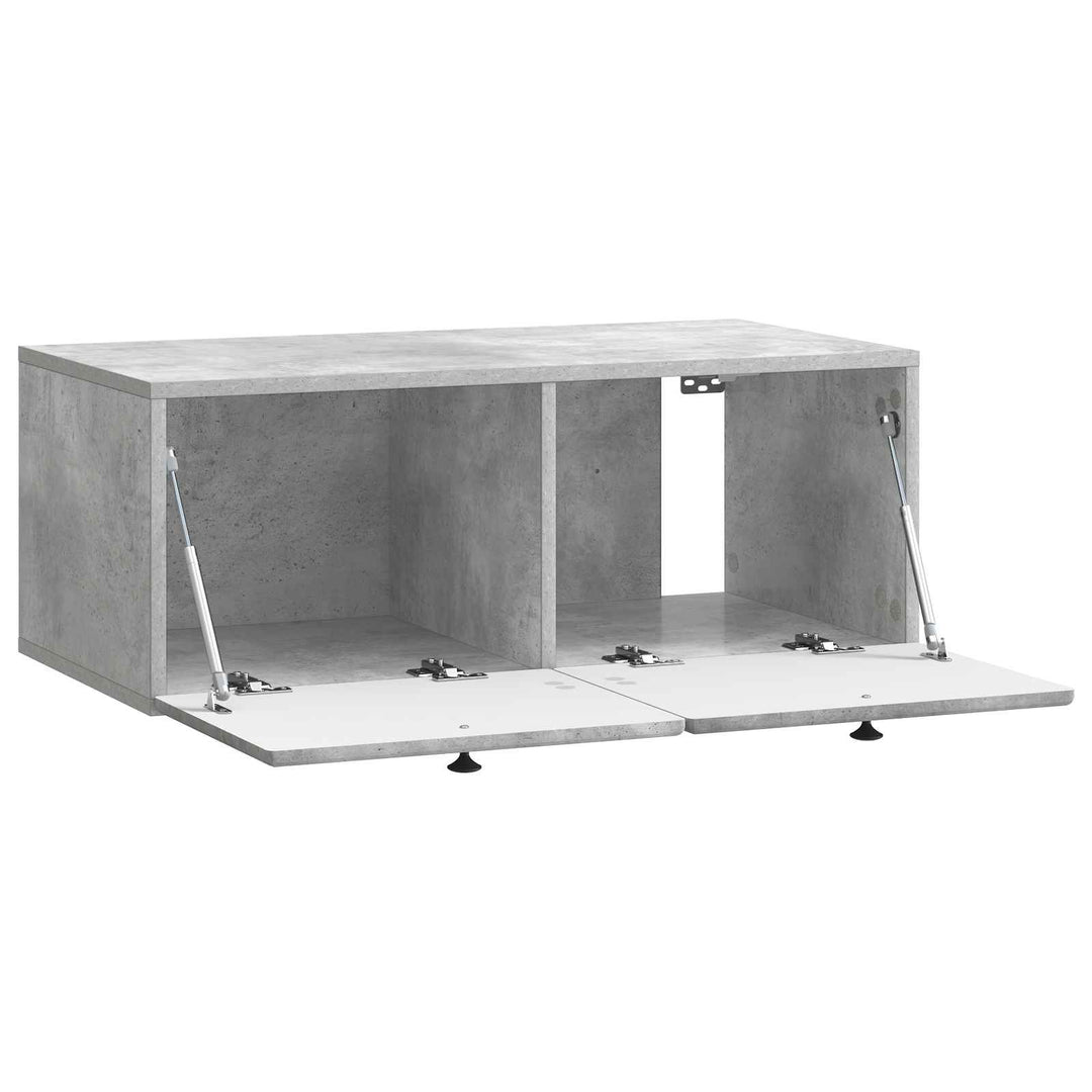 Væghængt TV-skab 78,5 x 41 x 30 cm Betongrå Konstrueret træ