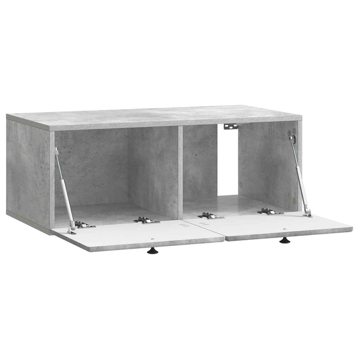 Væghængt TV-skab 78,5 x 41 x 30 cm Betongrå Konstrueret træ