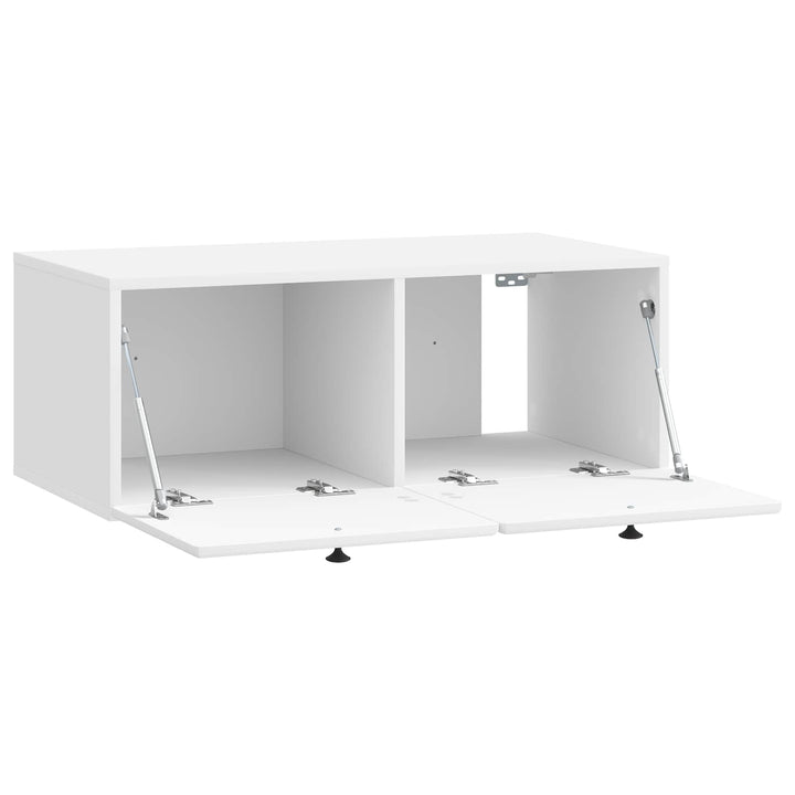Væghængt TV-skab 78,5 x 41 x 30 cm Hvid højglans