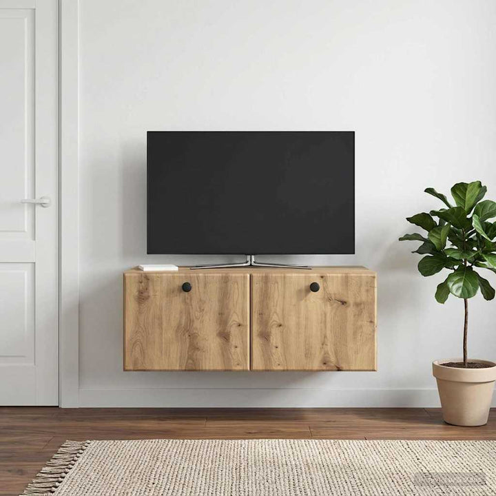 Væghængt TV-skab 78,5 x 41 x 30 cm Artisan-eg Konstrueret træ