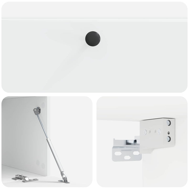 Væghængt TV-skab 98 x 41 x 30 cm Hvid Konstrueret træ
