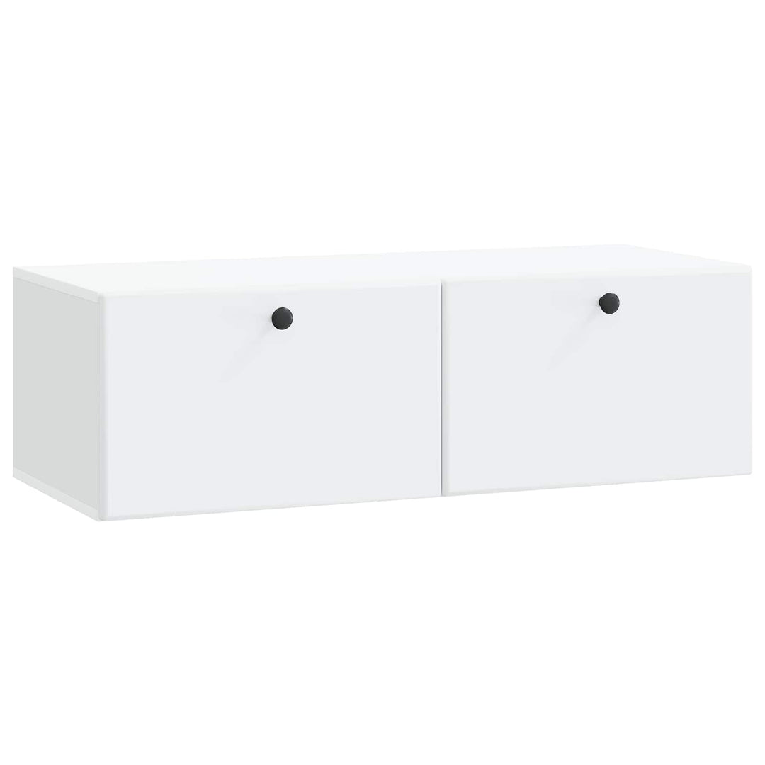 Væghængt TV-skab 98 x 41 x 30 cm Hvid Konstrueret træ