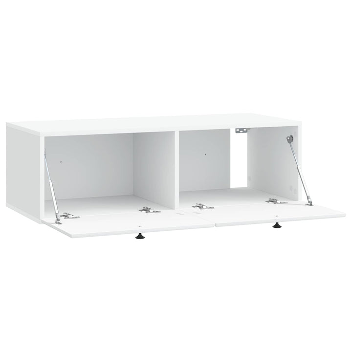 Væghængt TV-skab 98 x 41 x 30 cm Hvid Konstrueret træ