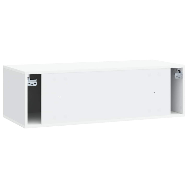 Væghængt TV-skab 98 x 41 x 30 cm Hvid Konstrueret træ