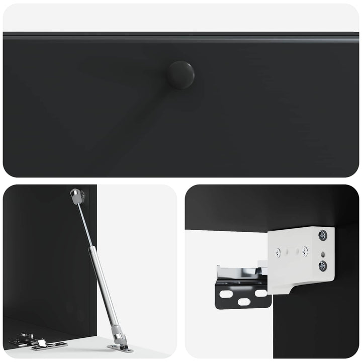 Væghængt TV-skab 98 x 41 x 30 cm Sort Konstrueret træ