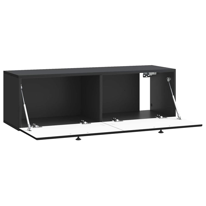 Væghængt TV-skab 98 x 41 x 30 cm Sort Konstrueret træ