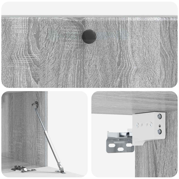 Væghængt TV-skab 98 x 41 x 30 cm Grå Sonoma Konstrueret træ