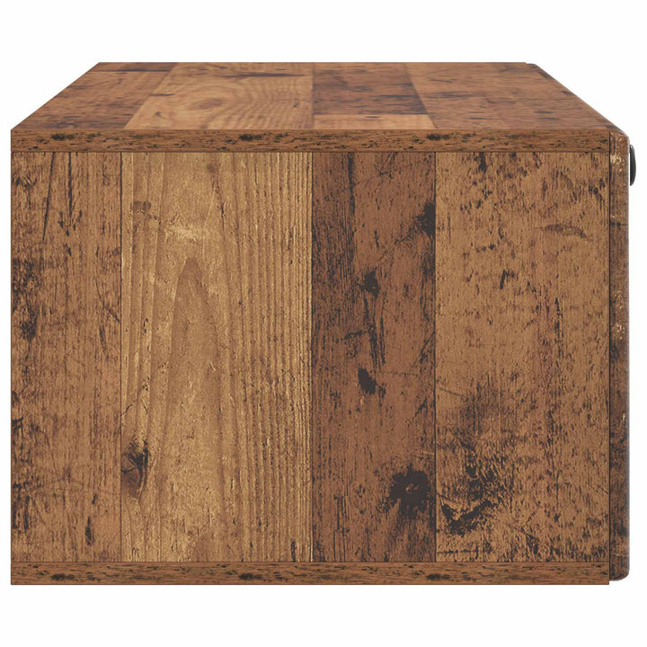 Væghængt TV-skab 98 x 41 x 30 cm Gammelt træ Konstrueret træ