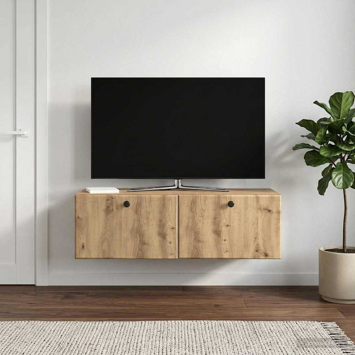 Væghængt TV-skab 98 x 41 x 30 cm Artisan-eg Konstrueret træ