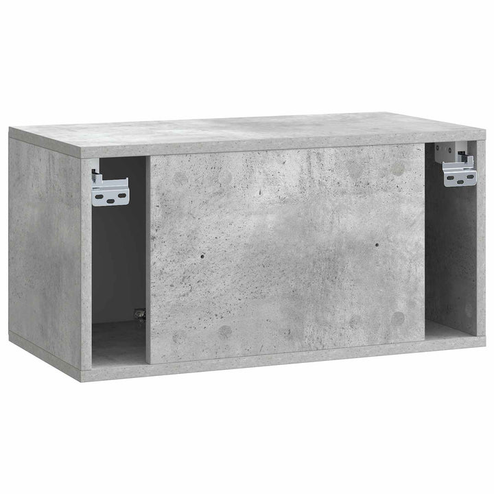 Væghængt TV-skab 59,5 x 31 x 30 cm Betongrå Konstrueret træ