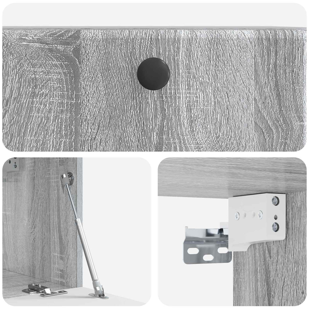 Væghængt TV-skab 59,5 x 31 x 30 cm Grå Sonoma Konstrueret træ