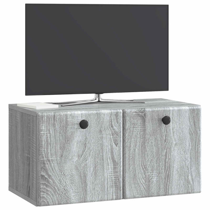 Væghængt TV-skab 59,5 x 31 x 30 cm Grå Sonoma Konstrueret træ