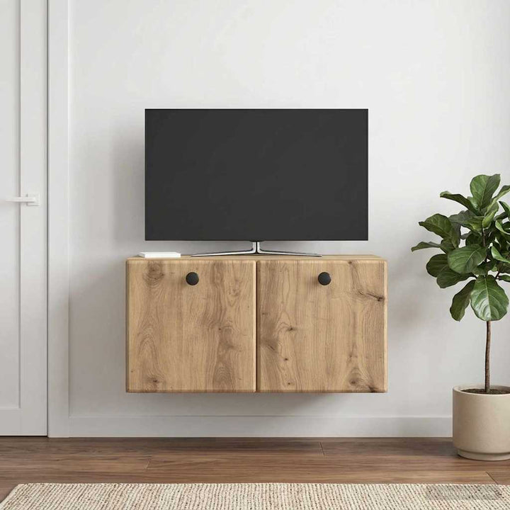 Væghængt TV-skab 59,5 x 31 x 30 cm Artisan-eg Konstrueret træ