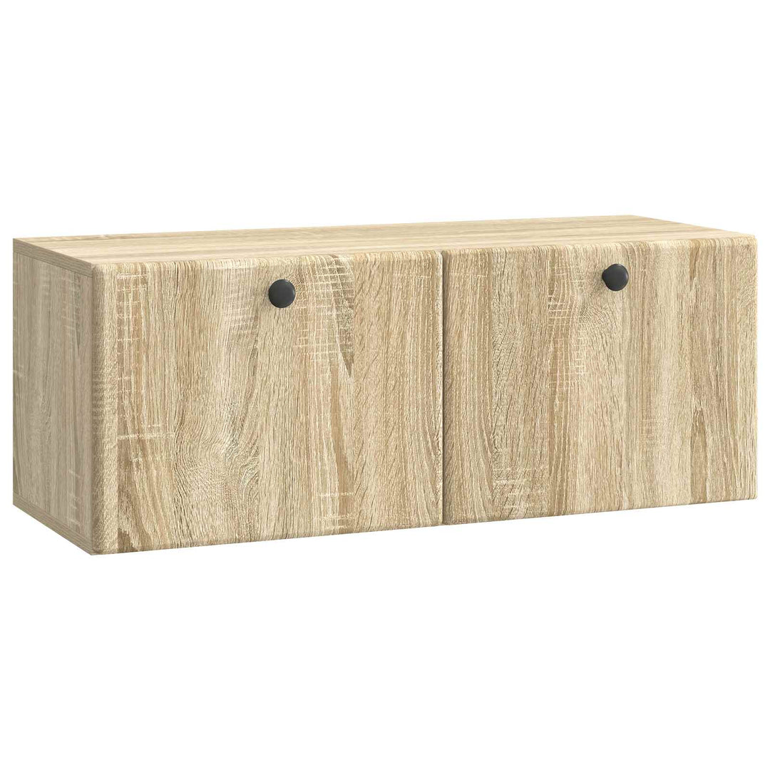 Væghængt TV-skab 78,5 x 31 x 30 cm Sonoma-eg Konstrueret træ