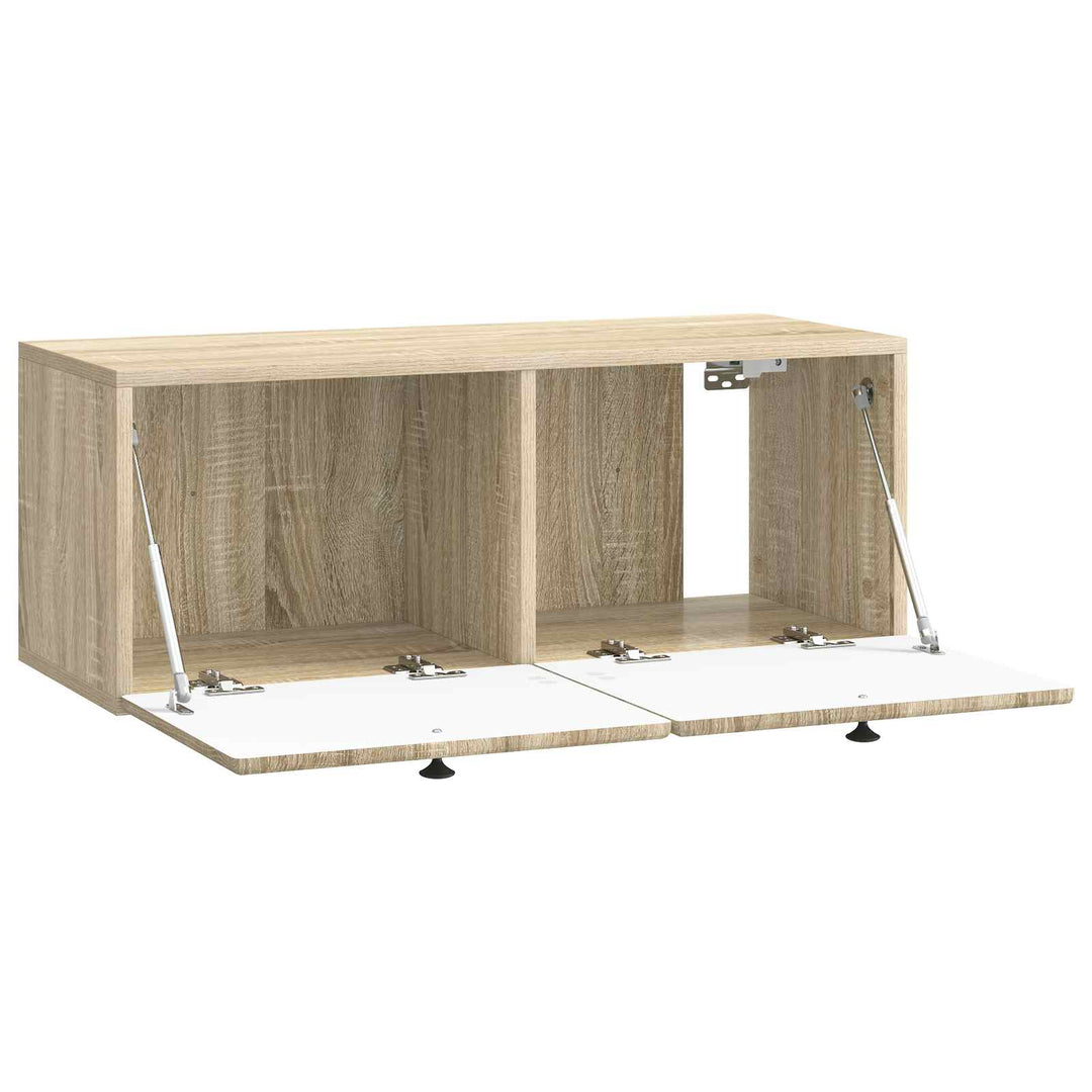 Væghængt TV-skab 78,5 x 31 x 30 cm Sonoma-eg Konstrueret træ