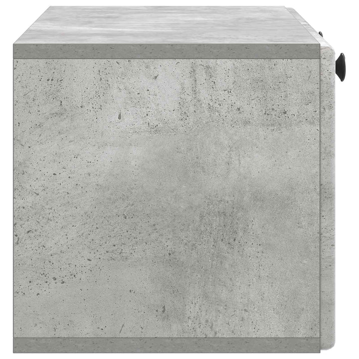 Væghængt TV-skab 78,5 x 31 x 30 cm Betongrå Konstrueret træ
