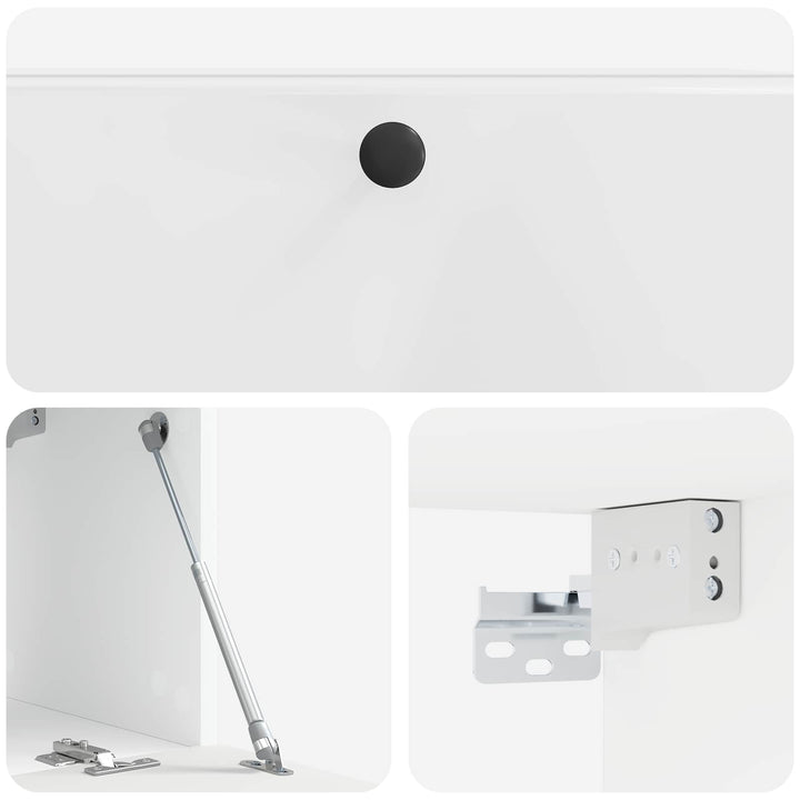 Væghængt TV-skab 78,5 x 31 x 30 cm Hvid højglans