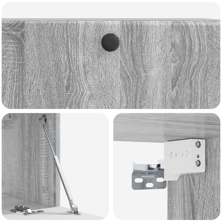 Væghængt TV-skab 78,5 x 31 x 30 cm Grå Sonoma Konstrueret træ
