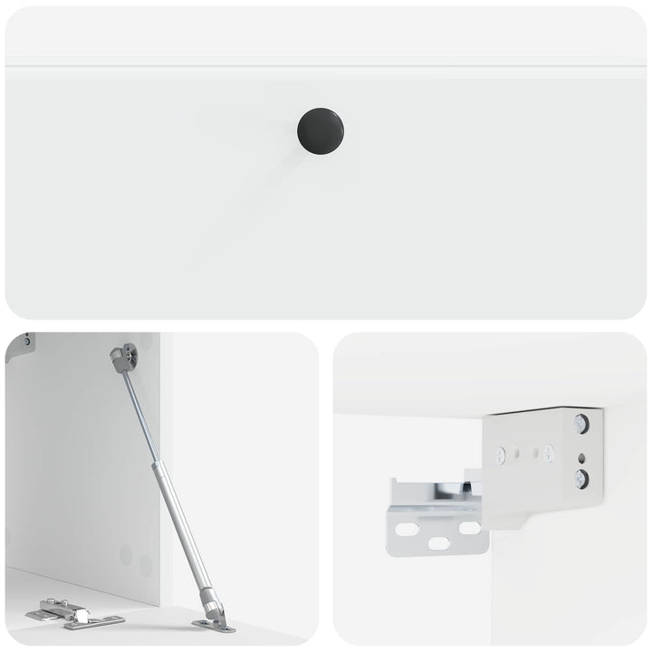Væghængt TV-skab 98 x 31 x 30 cm Hvid Konstrueret træ