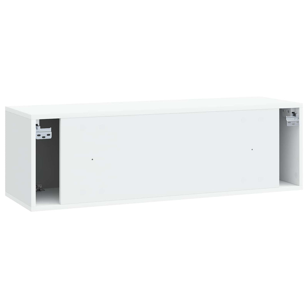 Væghængt TV-skab 98 x 31 x 30 cm Hvid Konstrueret træ
