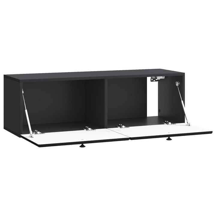 Væghængt TV-skab 98 x 31 x 30 cm Sort Konstrueret træ