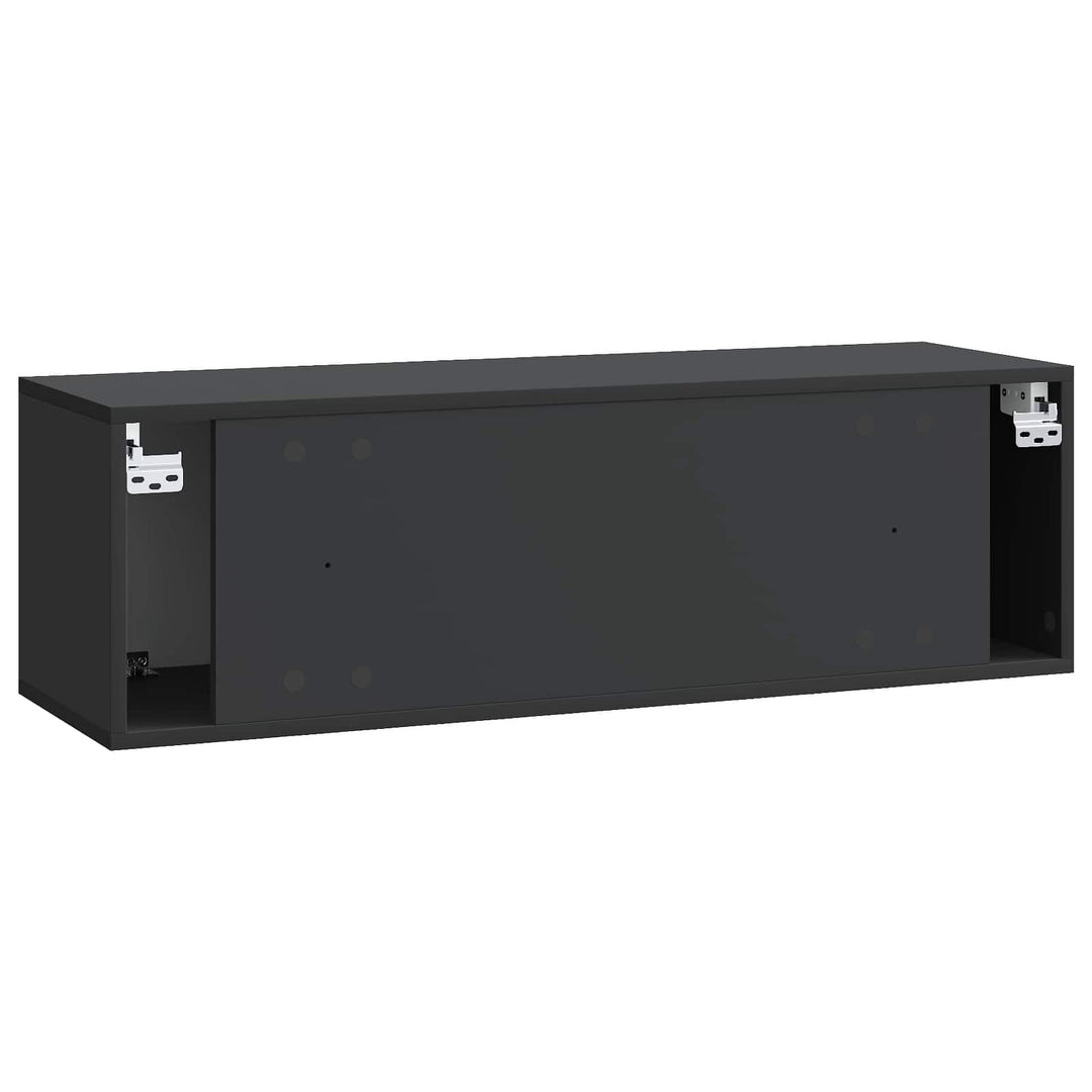 Væghængt TV-skab 98 x 31 x 30 cm Sort Konstrueret træ