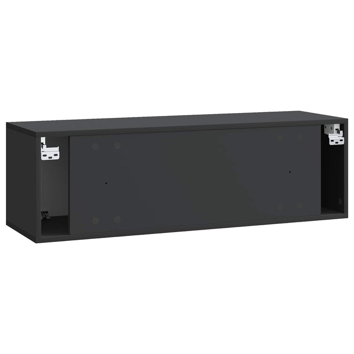Væghængt TV-skab 98 x 31 x 30 cm Sort Konstrueret træ