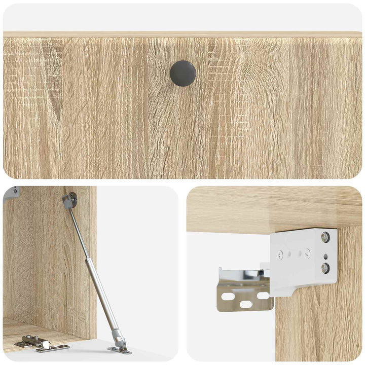 Væghængt TV-skab 98 x 31 x 30 cm Sonoma-eg Konstrueret træ