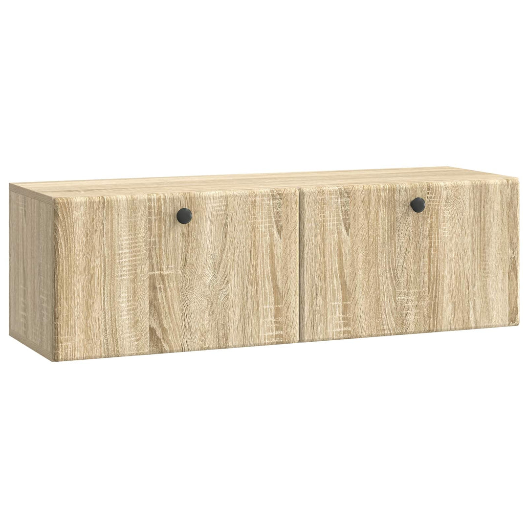 Væghængt TV-skab 98 x 31 x 30 cm Sonoma-eg Konstrueret træ