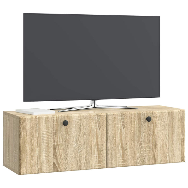 Væghængt TV-skab 98 x 31 x 30 cm Sonoma-eg Konstrueret træ