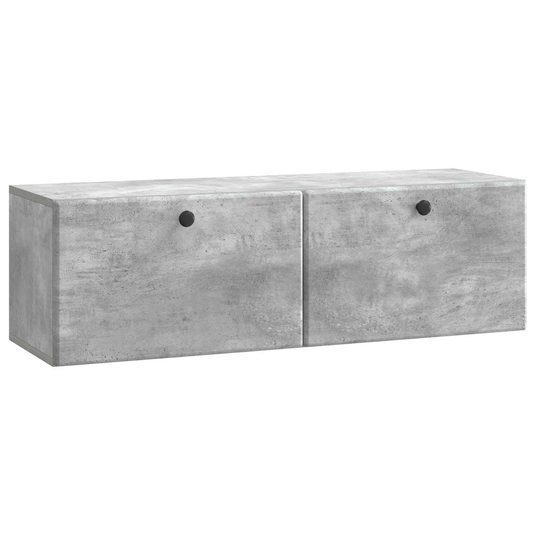 Væghængt TV-skab 98 x 31 x 30 cm Betongrå Konstrueret træ