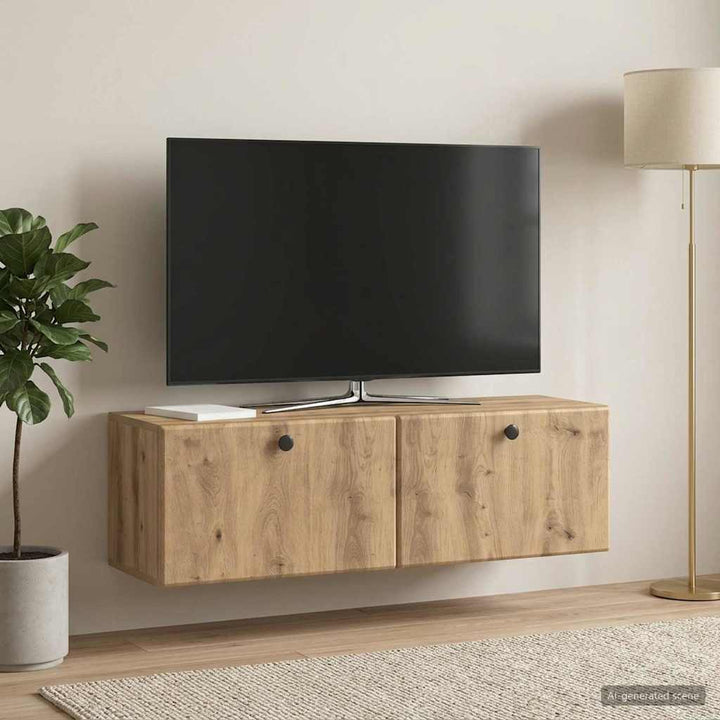 Væghængt TV-skab 98 x 31 x 30 cm Artisan-eg Konstrueret træ