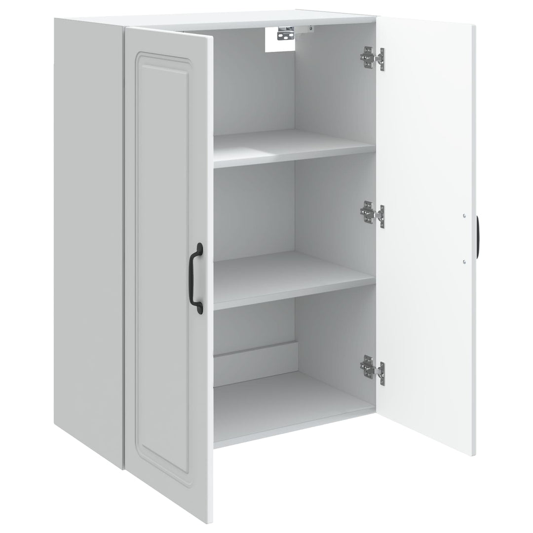 Vægmonteret skab Hvid 66 x 34,5 x 90 cm Konstrueret træ