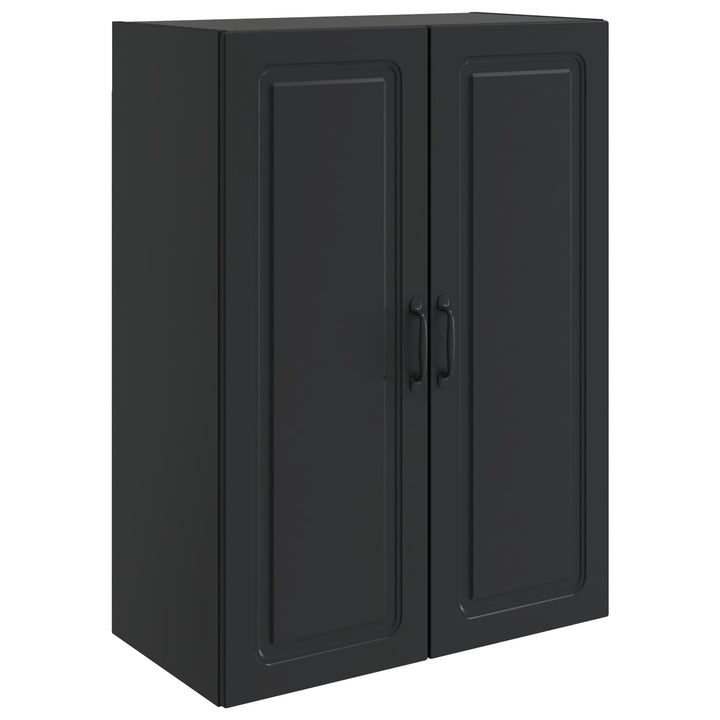 Vægmonteret skab Sort 66 x 34,5 x 90 cm Konstrueret træ