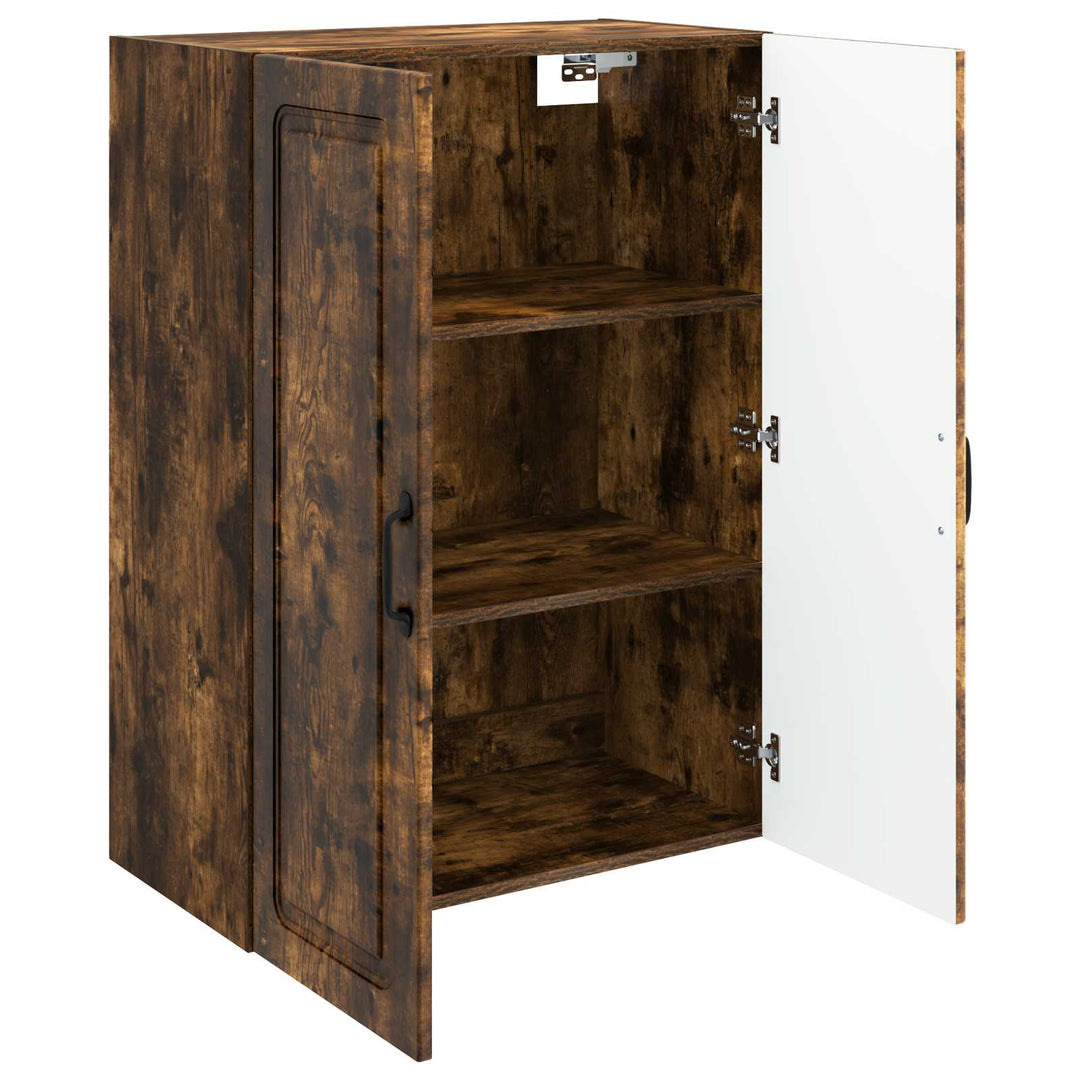 Vægmonteret skab 66 x 34,5 x 90 cm Konstrueret træ Røget eg