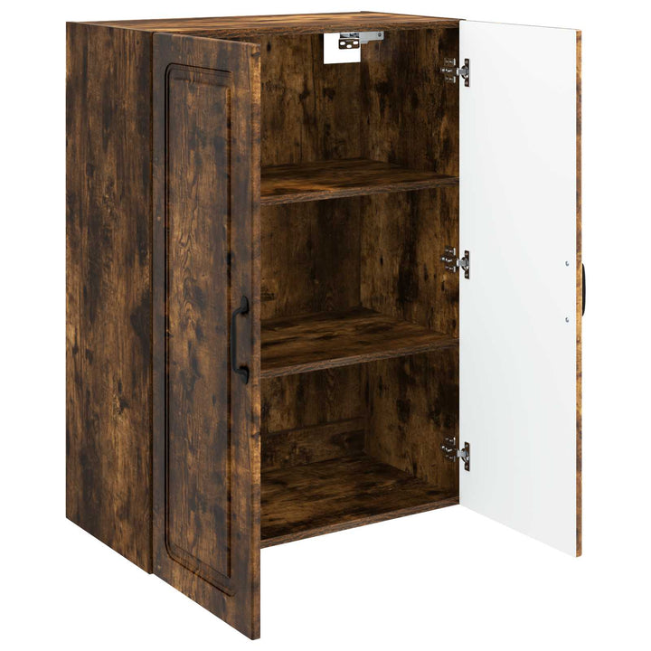 Vægmonteret skab 66 x 34,5 x 90 cm Konstrueret træ Røget eg