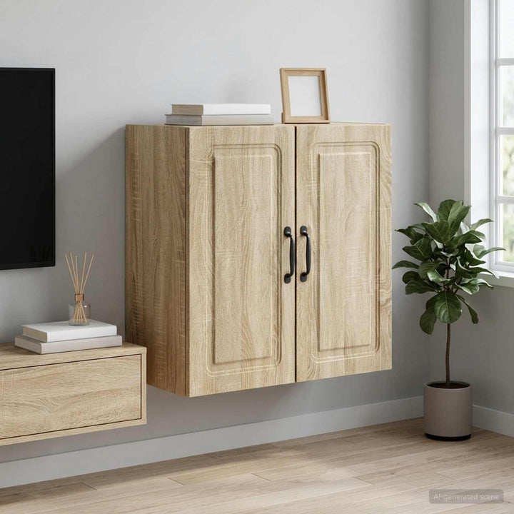 Vægmonteret skab 59 x 31 x 60 cm Konstrueret træ Sonoma-eg