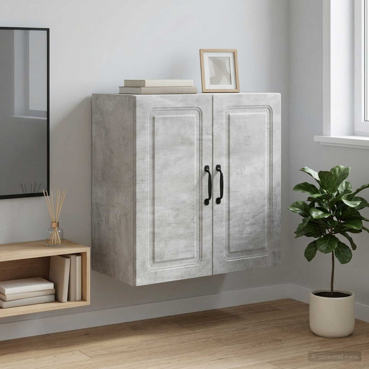 Vægmonteret skab 59 x 31 x 60 cm Konstrueret træ Betongrå