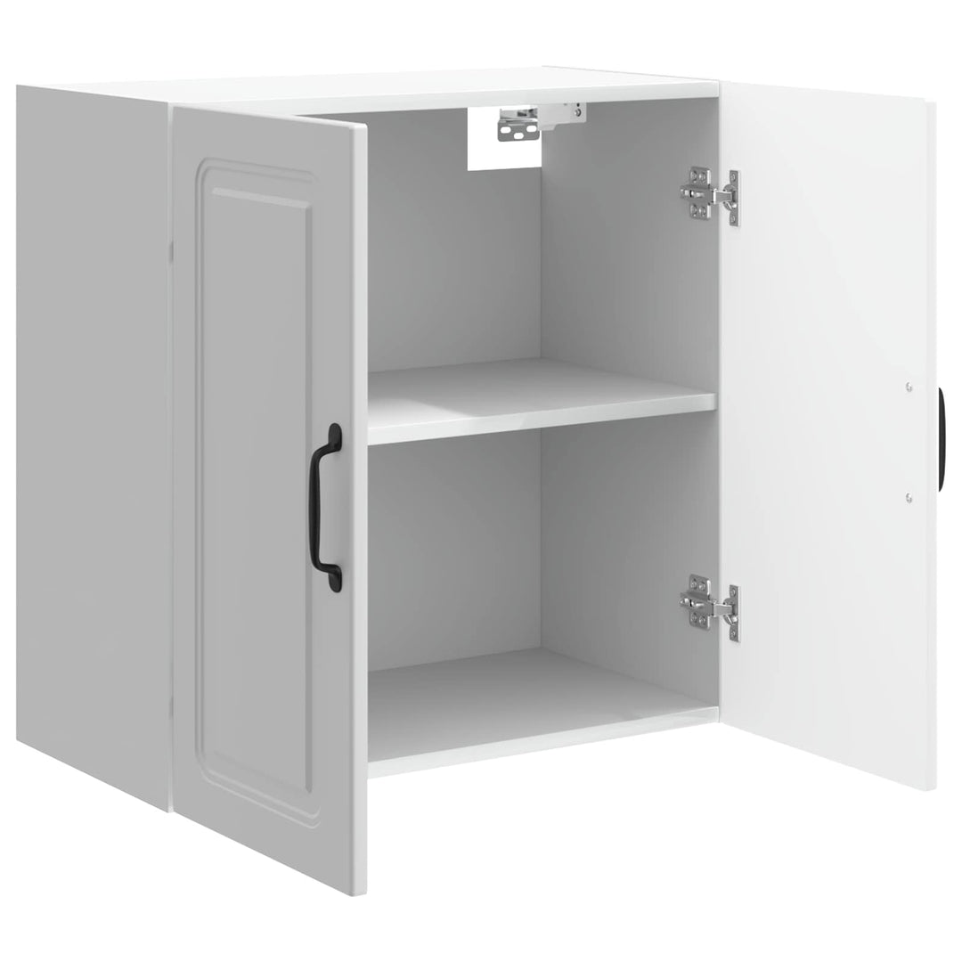 Vægmonteret skab Hvid højglans 59 x 31 x 60 cm Konstrueret træ