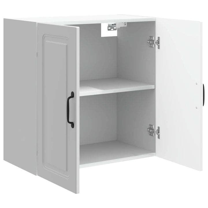 Vægmonteret skab Hvid højglans 59 x 31 x 60 cm Konstrueret træ