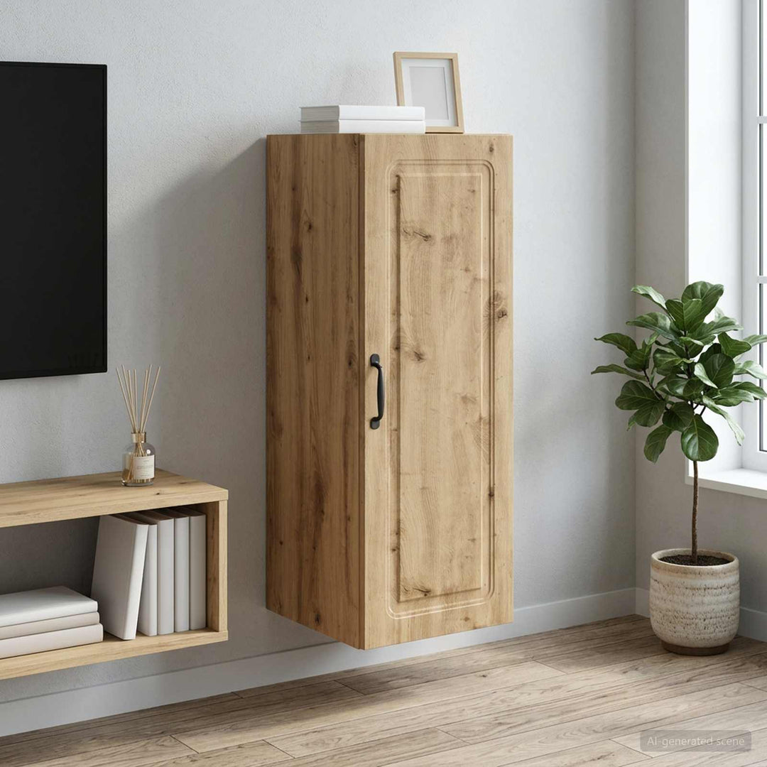 Vægmonteret skab 33 x 34,5 x 90 cm Konstrueret træ Artisan-eg