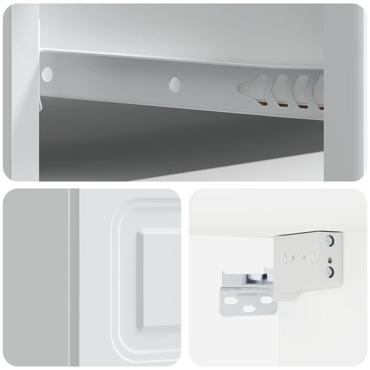 Væghængt Natbord 2 pcs Hvid 34,5 x 33 x 20 cm Konstrueret træ