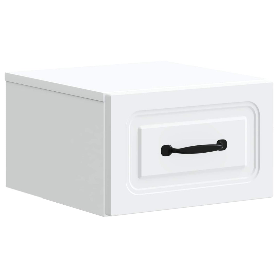 Væghængt Natbord 2 pcs Hvid 34,5 x 33 x 20 cm Konstrueret træ