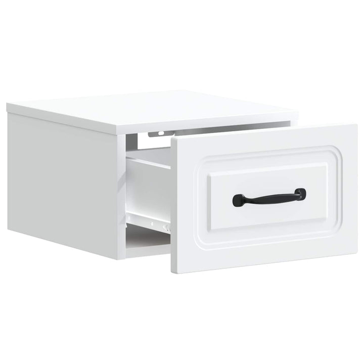 Væghængt Natbord 2 pcs Hvid 34,5 x 33 x 20 cm Konstrueret træ