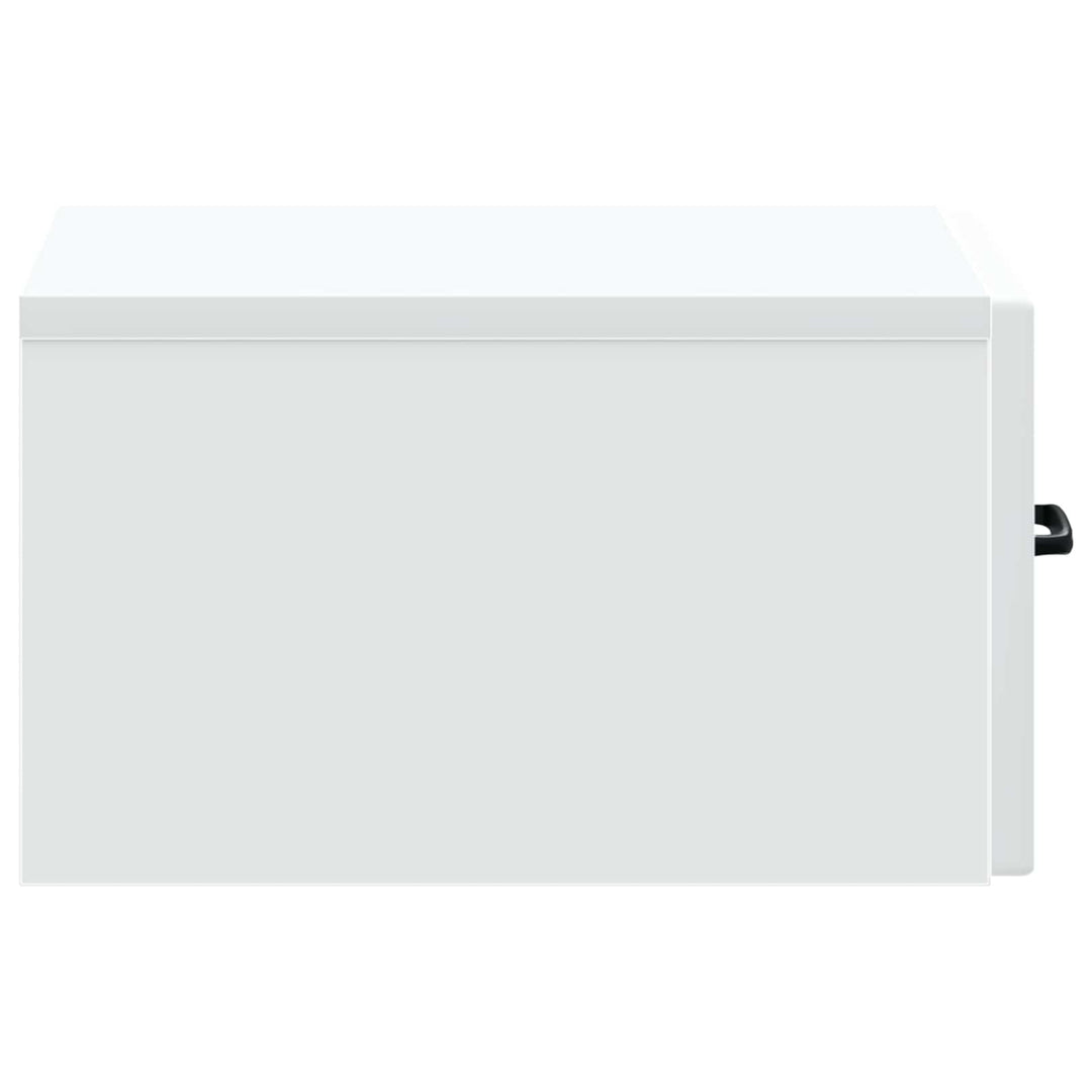 Væghængt Natbord 2 pcs Hvid 34,5 x 33 x 20 cm Konstrueret træ