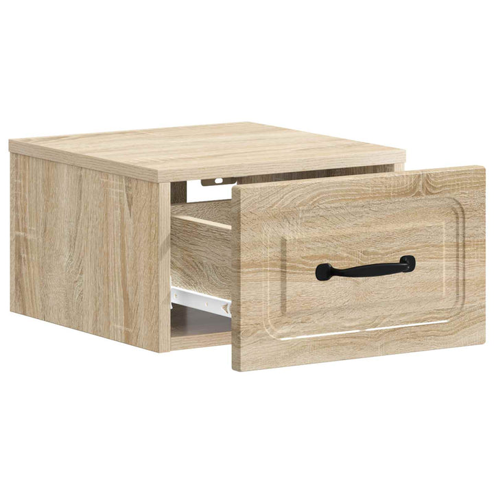 Væghængt Natbord Sonoma-eg 34,5 x 33 x 20 cm Konstrueret træ
