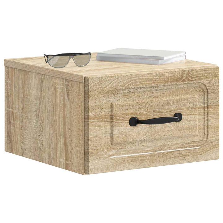 Væghængt Natbord Sonoma-eg 34,5 x 33 x 20 cm Konstrueret træ
