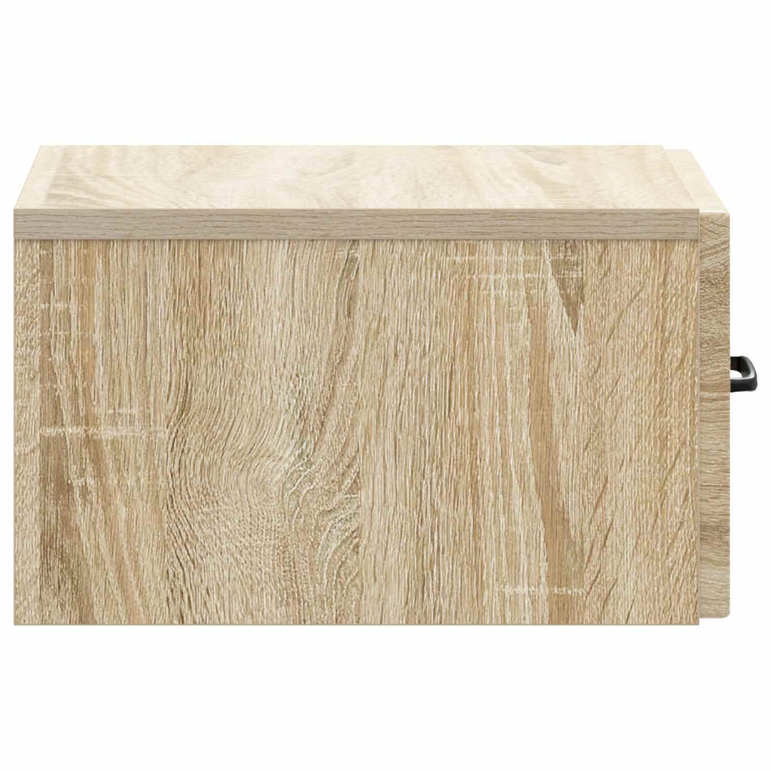 Væghængt Natbord med skuffe 2 pcs Sonoma-eg 34,5 x 33 x 20 cm