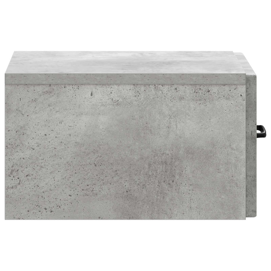 Væghængt Natbord Betongrå 34,5 x 33 x 20 cm Konstrueret træ