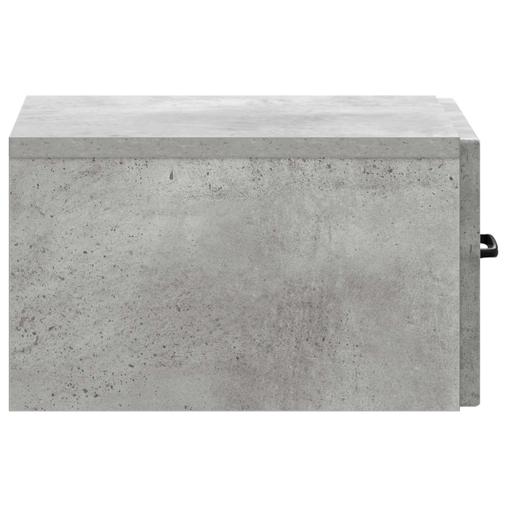 Væghængt Natbord med skuffe 2 pcs Betongrå 34,5 x 33 x 20 cm